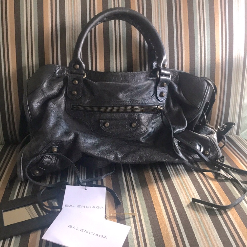 Balenciaga Black Leather Bag